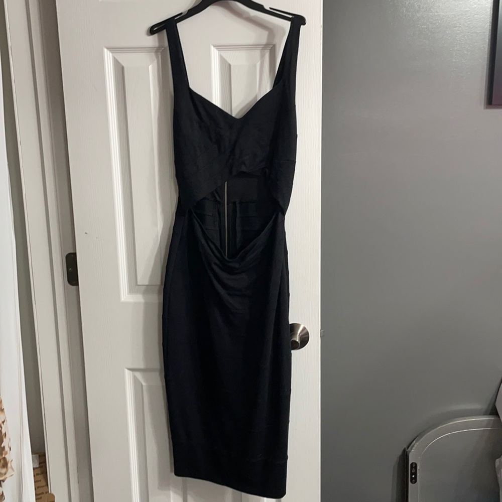 Express Exposed Midriff Sexy Dress